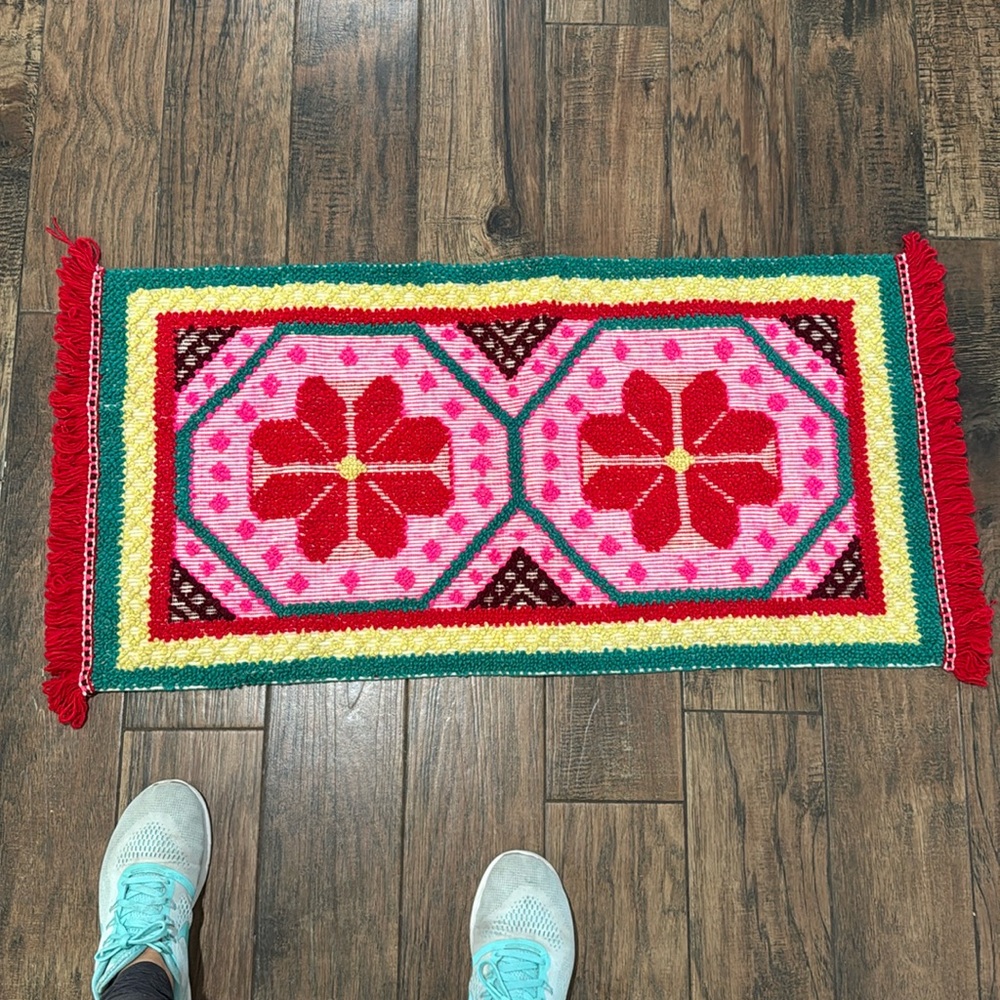 Hand Embroidery Vintage Rustic Entryway Carpet